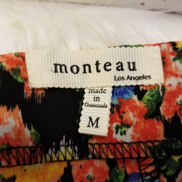 Monteau Floral Print High Waisted Shorts Sz M - Picture 5 of 6